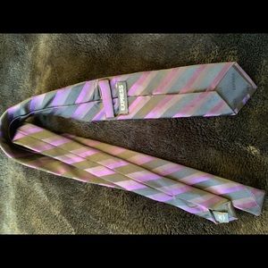 Express Purple and Black Striped Tie